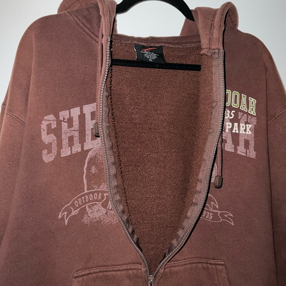 Shenandoah Brown Full Zip Hoodie National Park Bear Sweatshirt CH Apparel Sz XL - Picture 5 of 7